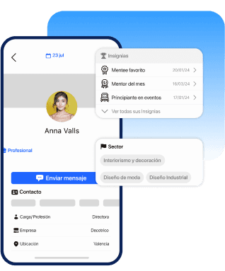 Perfil de un miembro y afinidades sugeridas por Feending